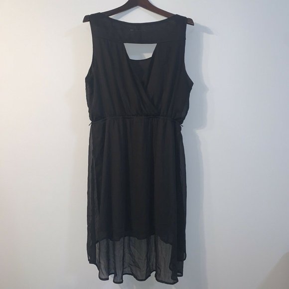 No Boundaries Womens Cocktail Dress Black Elastic Waist Lace Flow Back XXL - Picture 7 of 7